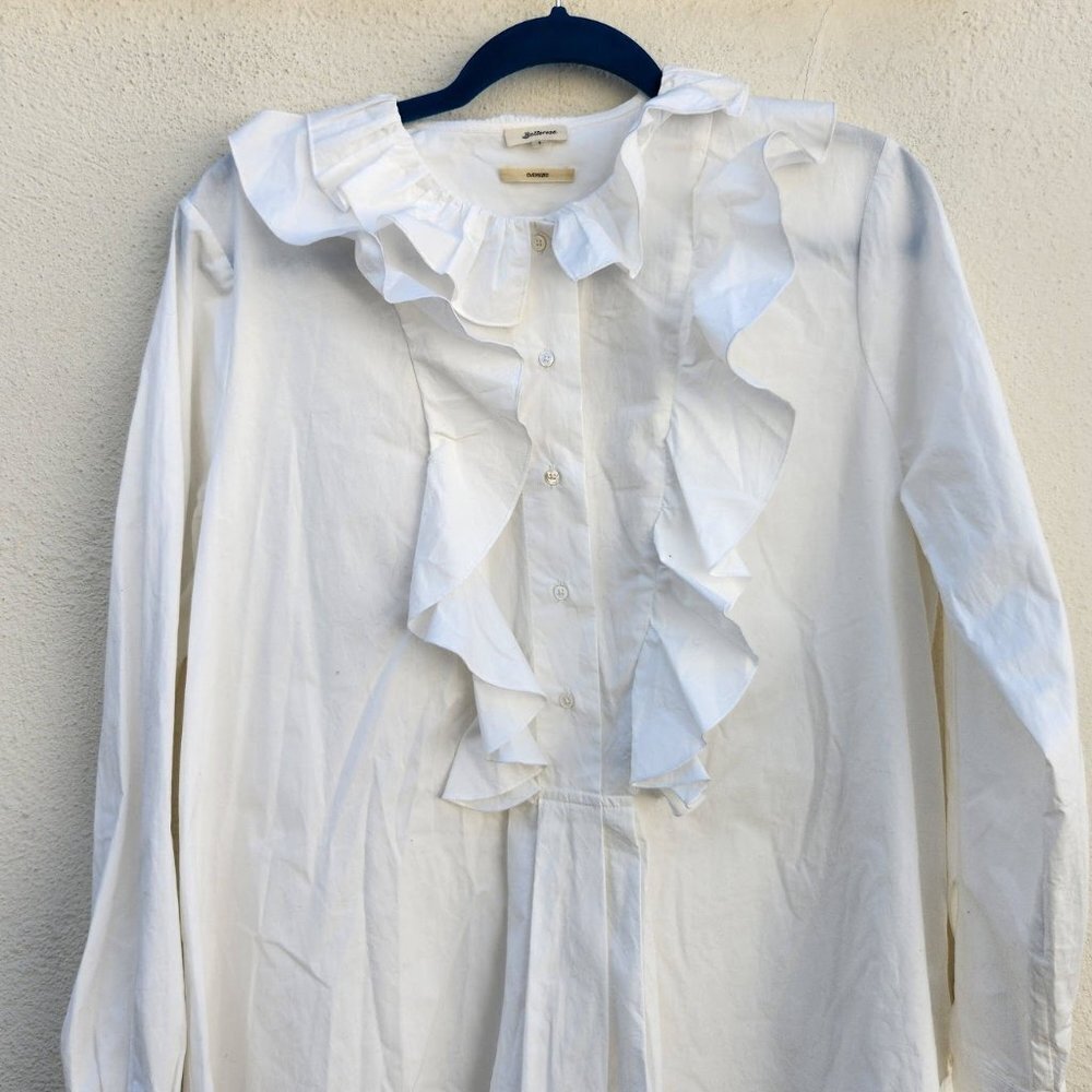 BELLEROSE Huguette White Cotton Shirt Dress - Picture 5 of 9